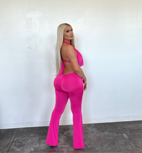Load image into Gallery viewer, Barbie Dreams Halter Jumpsuit-Hot Pink