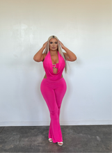 Load image into Gallery viewer, Barbie Dreams Halter Jumpsuit-Hot Pink
